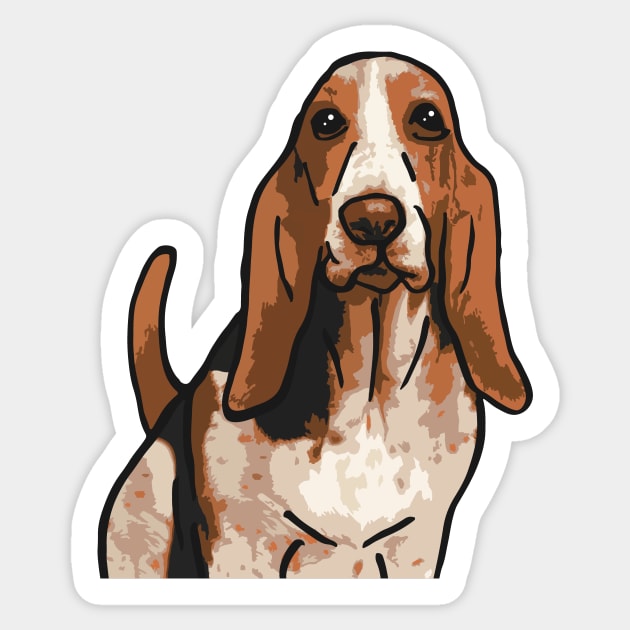 Basset Hound Dog Sticker by PetinHeart